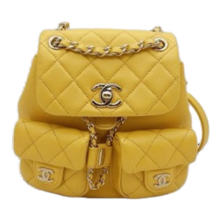 

CHANEL Рюкзак Duma Smooth Calfskin Small женский желтый