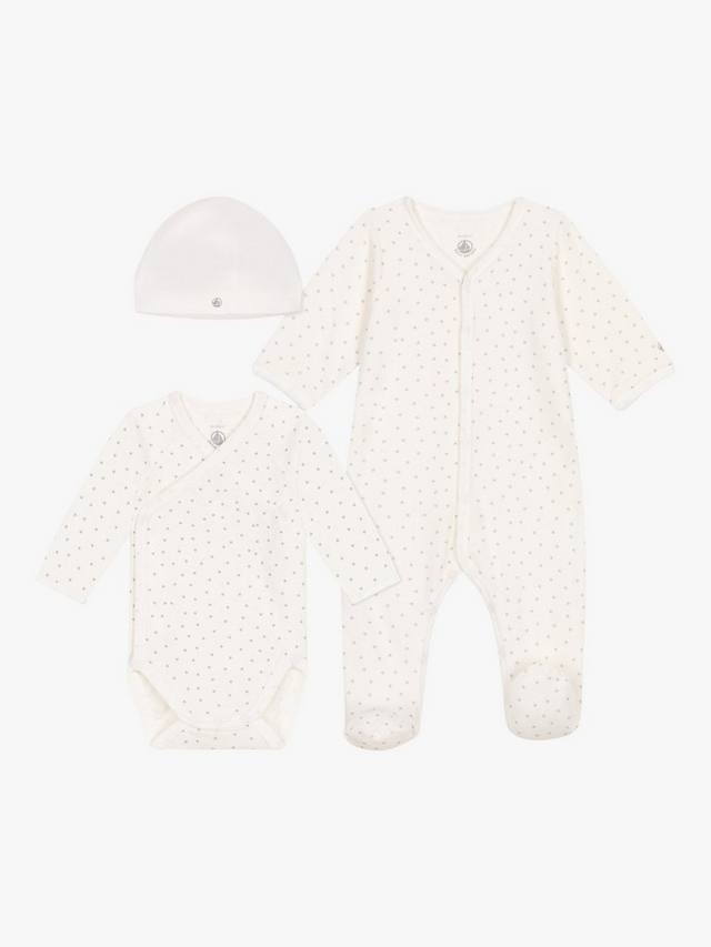 

Детский комбинезон для сна из хлопка Dorsbien Petit Bateau, Bodysuit & Beanie Hat Set