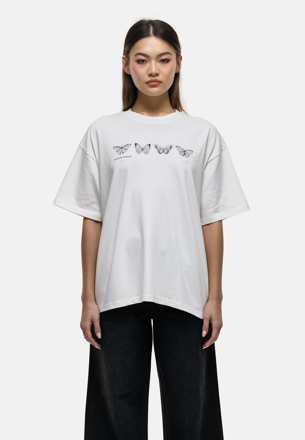 

Футболка с принтом METAMORPHOSIS OFF WHITE OVERSIZED T-SHIRT Good For Nothing, кремовый