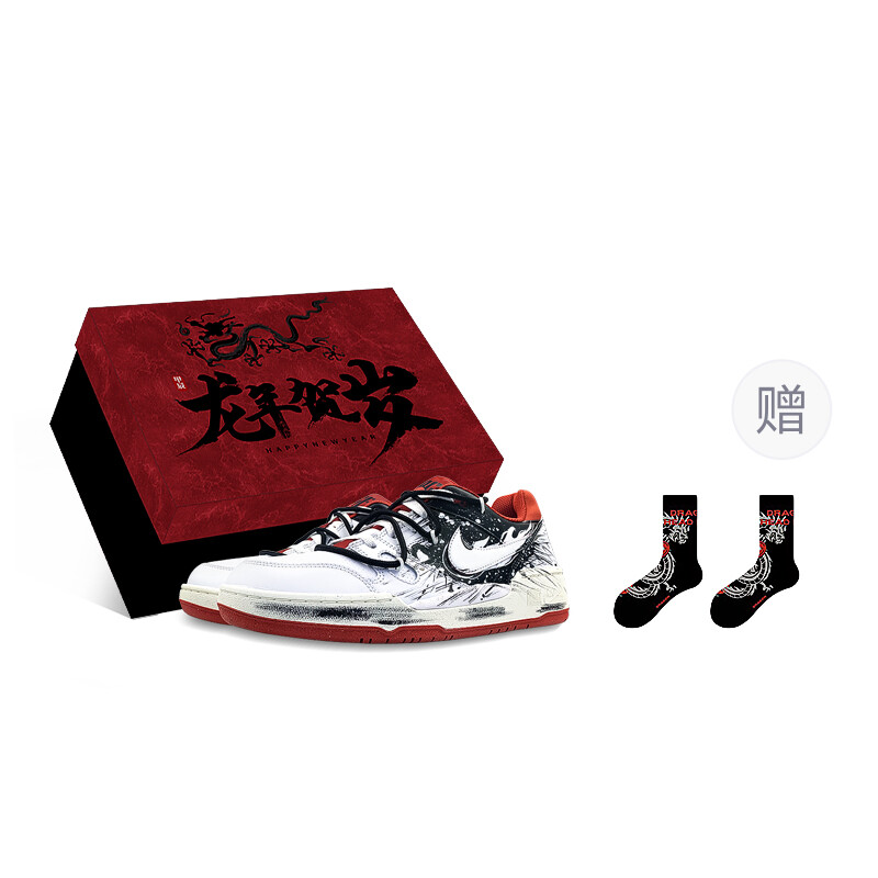 

Кроссовки Nike Full Force Skateboarding Shoes Men Low-top White/Black/Red, белый