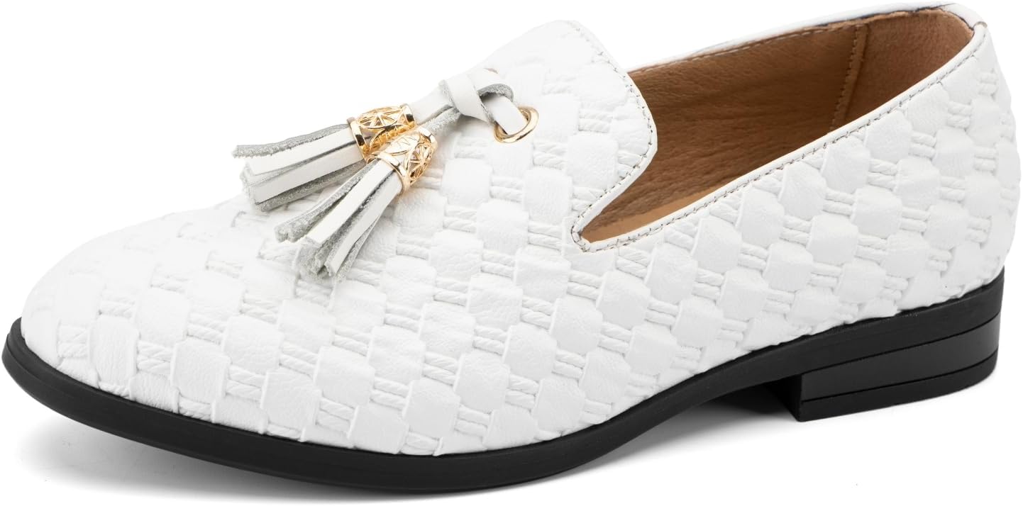 

Кожаные лоферы JITAI для мальчиков, белый