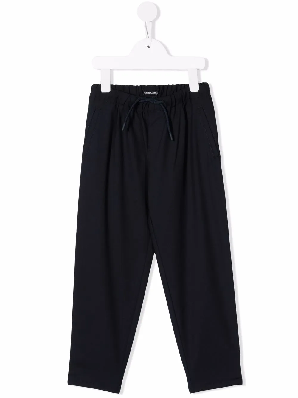 

Прямые брюки с кулиской Emporio Armani Kids, синий