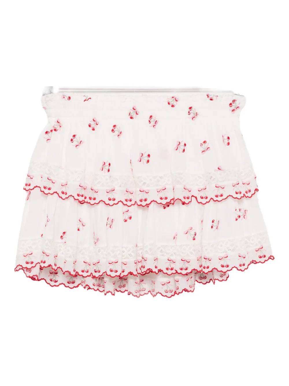 

Мини-юбка Cherry LoveShackFancy, белый