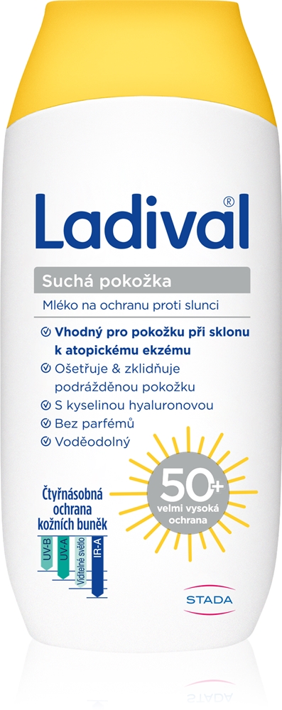 

Защитное молочко для сухой кожи от солнца Ladival, spf 50+ 200 мл