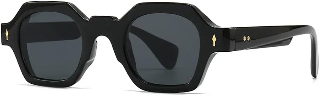 

Солнцезащитные очки с защитой UV400 | Маленькая оправа, панк-стиль, разноцветные линзы | Для женщин и мужчин, для занятий спортом на открытом воздухе и вождения DSVIGF, Black Black Black