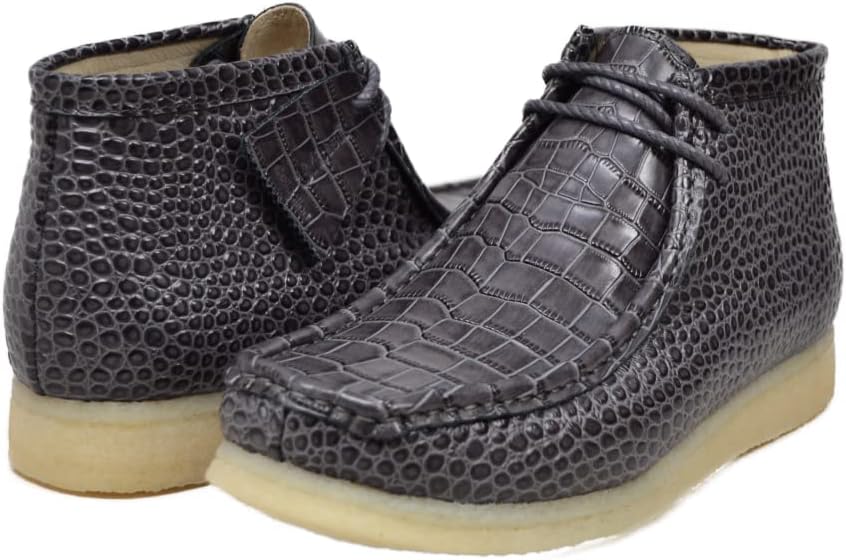 

Дизайнерские мужские туфли Walkers Gator Vintage на шнуровке, ручной работы из кожи, с отличным комфортом и стильным видом British Collection, серый