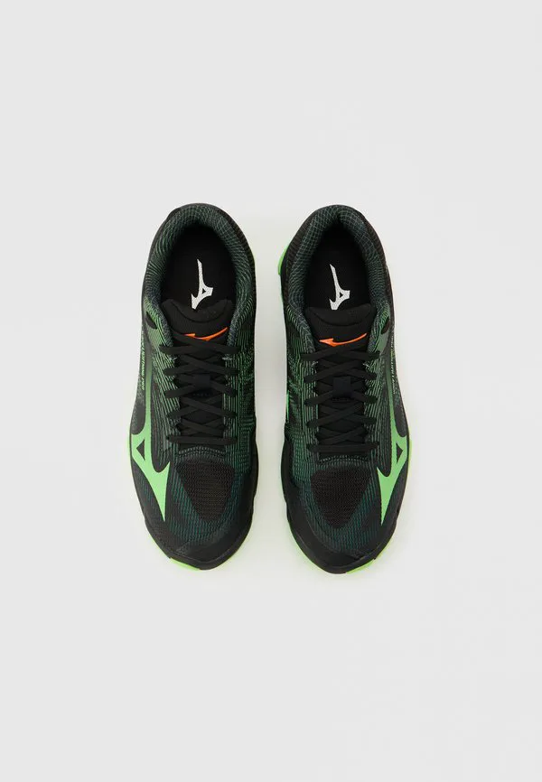 Волейбольные кроссовки wave lightning pro Mizuno, Black/Glowing Apple/Mandarin Orange — фото 4