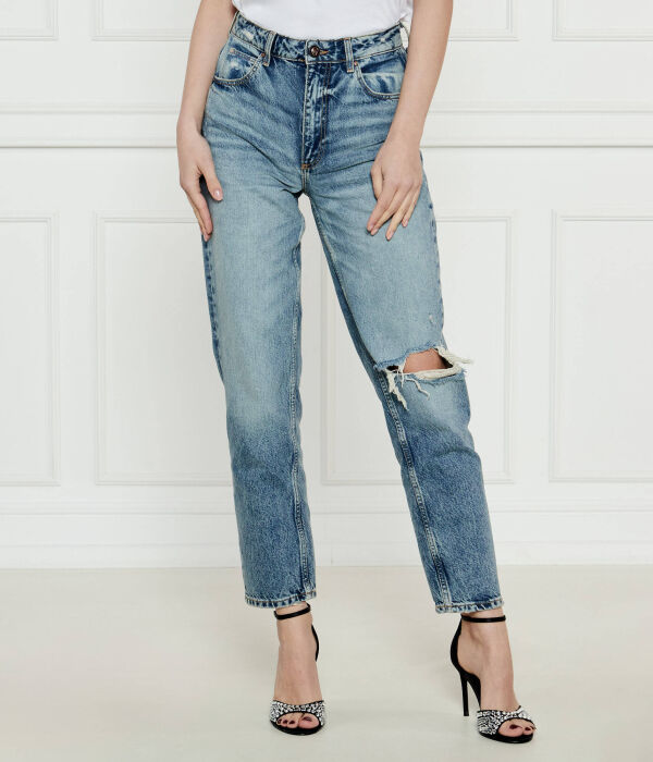

Джинсы женские Guess Jeans рваные, голубой