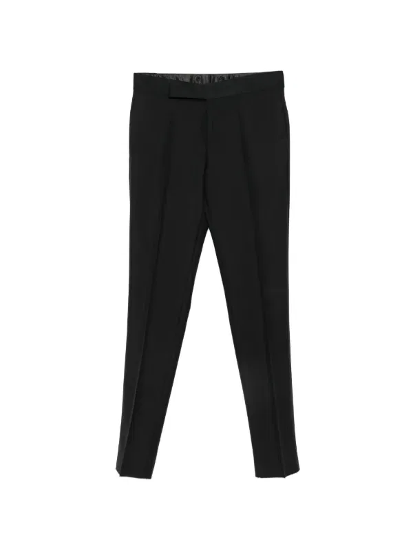 Брюки с атласной отделкой Emporio Armani, черный