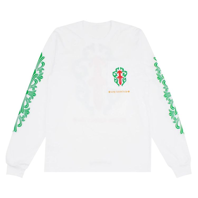 

Лонгслив Chrome Hearts Los Angeles Exclusive Christmas Pocket Long-Sleeve 'White', белый