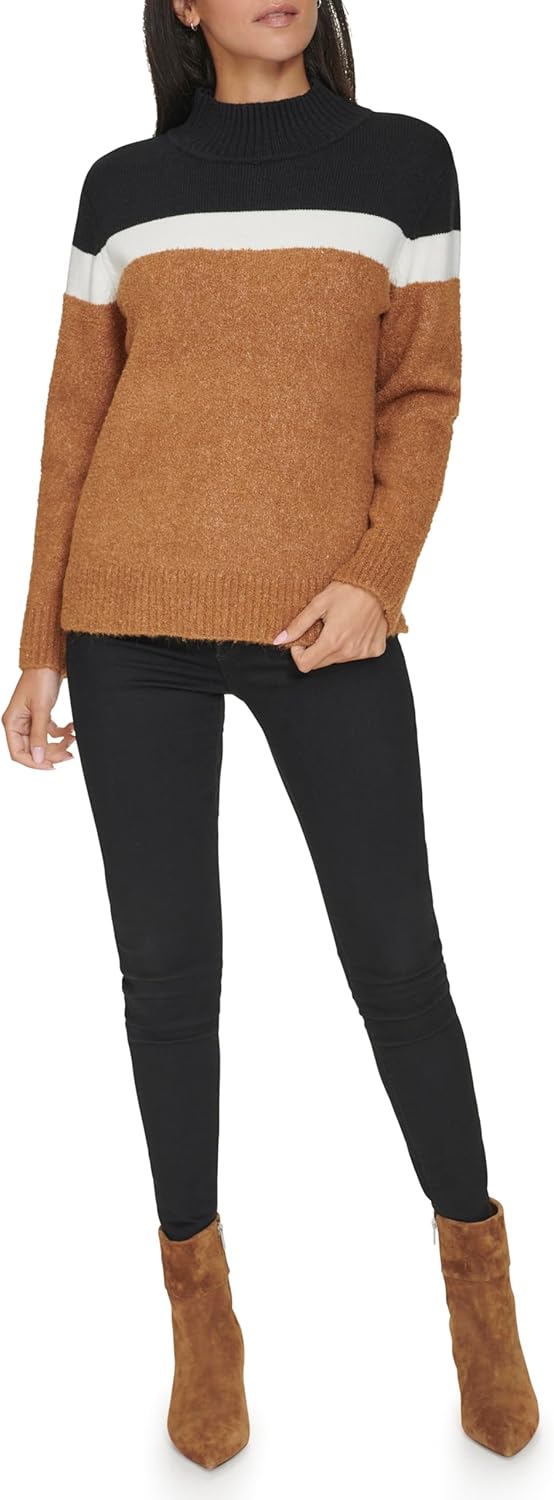 

Женский свитер Calvin Klein с воротником-стойкой, Luggage Combo