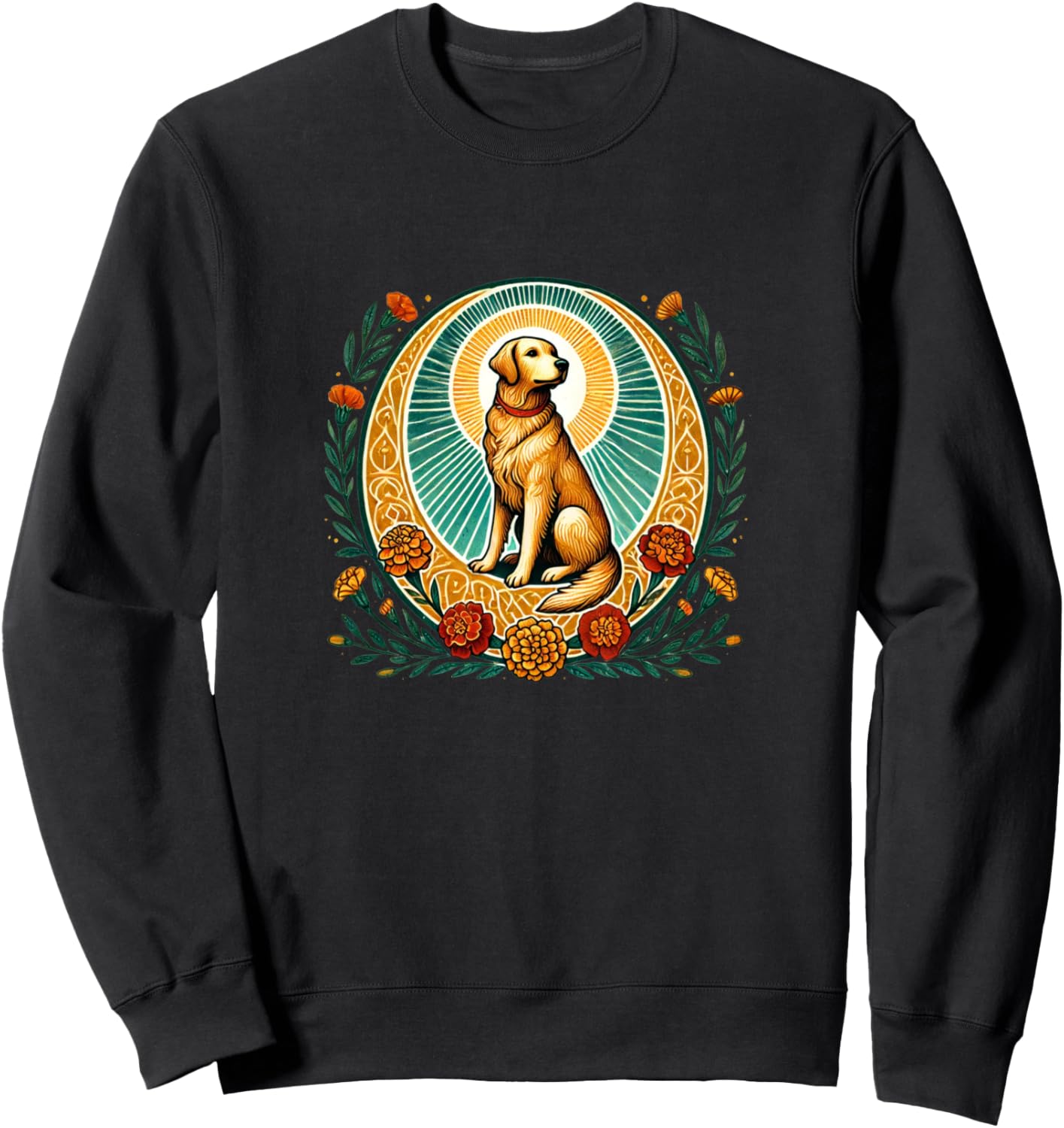 

Толстовка с изображением золотистого ретривера Голди Retro Golden Retrievers Lover Snugg