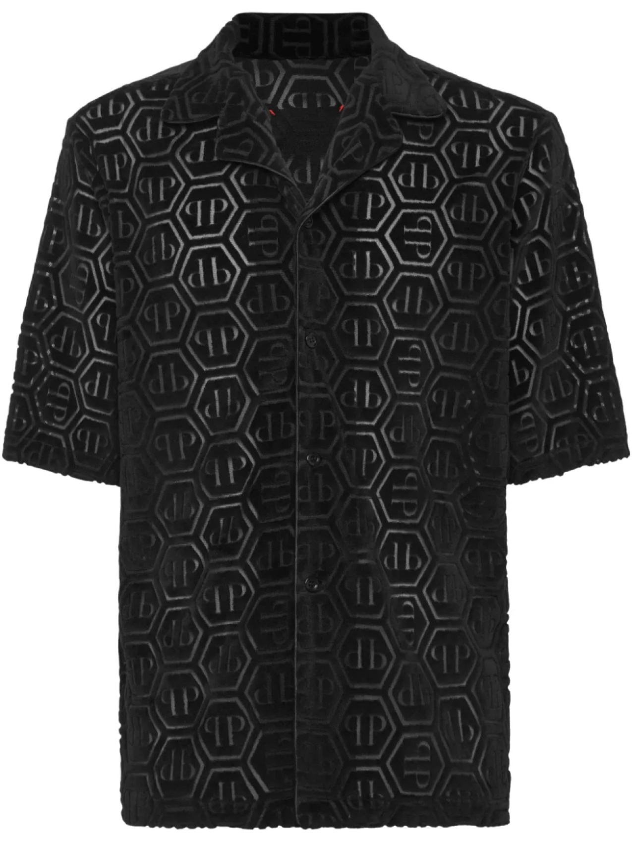 

Рубашка с короткими рукавами и узором Philipp Plein, черный