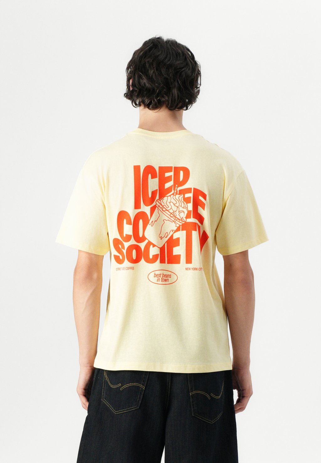 

Футболка с принтом JORSOCIETY TEE CREW NECK Jack & Jones, светло-желтый