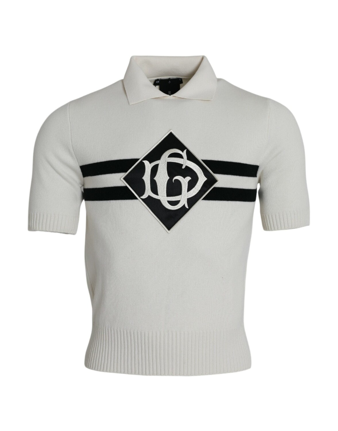

Мужская футболка Dolce & Gabbana DG Logo Colla Henley Shirt, белый