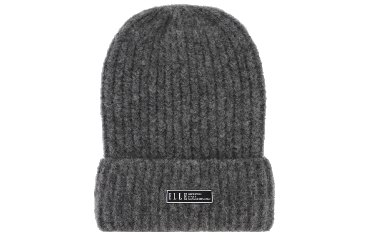 

Берет из мохера и шерсти Unisex ELLE, heather серый