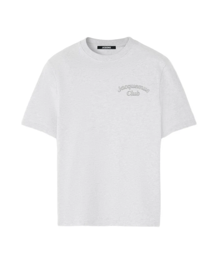 

Серая футболка с круглым вырезом и логотипом Jacquemus, серый