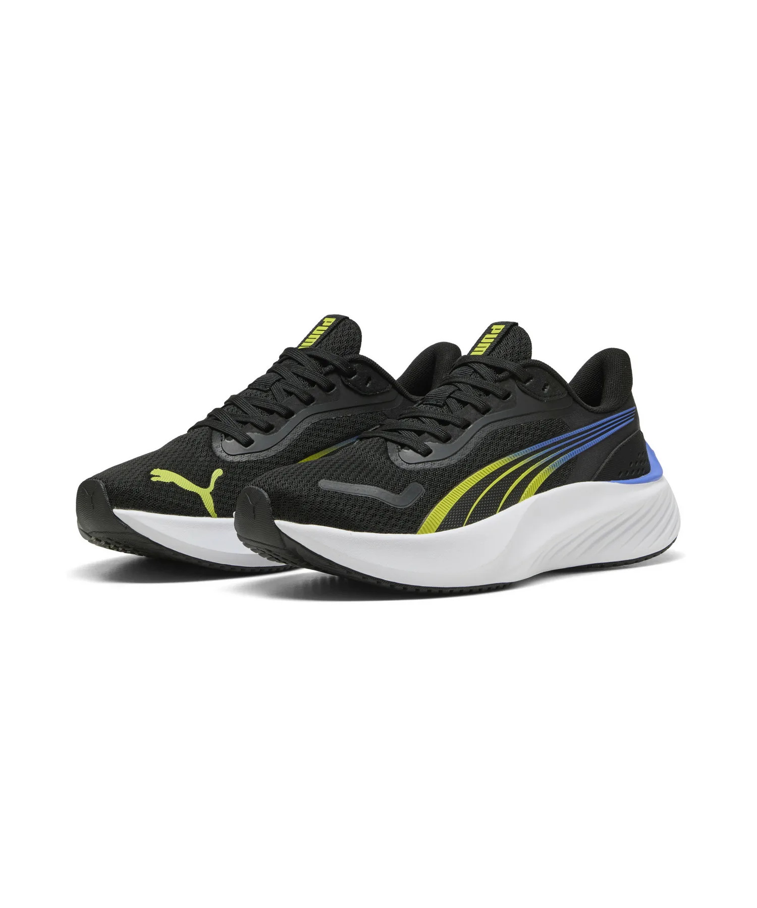 Детские кроссовки PUMA Pounce Lite Jr с сетчатым верхом зелёные — фото 2