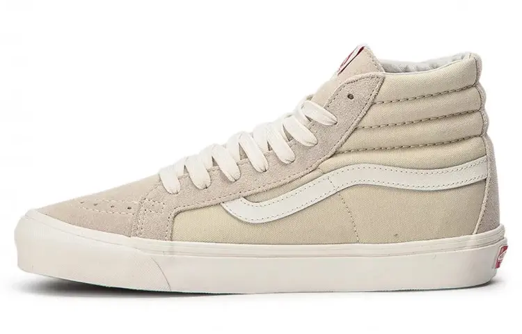 

Кроссовки Vans Og SK8-HI Lx Beige White, Серый, Кроссовки Vans Og SK8-HI Lx Beige White