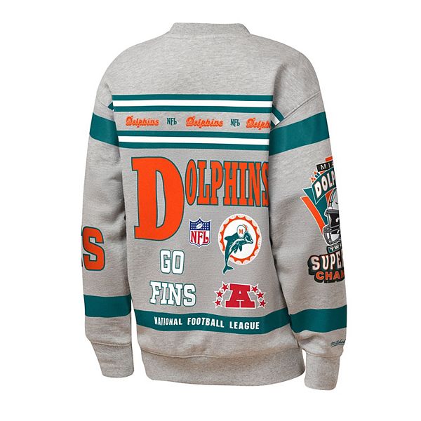 Свитшот Youth Miami Dolphins с принтом Mitchell & Ness — фото 4