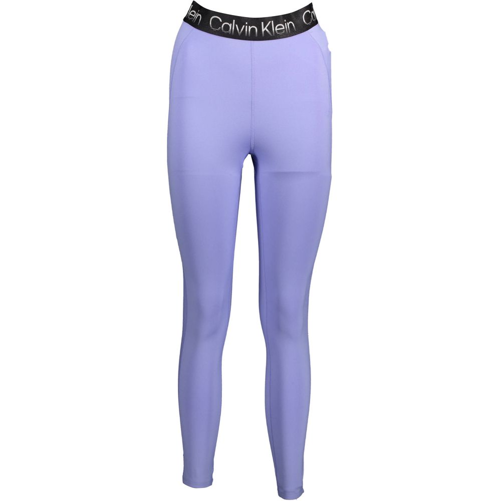 

Фиолетовые хлопковые женские леггинсы Calvin Klein