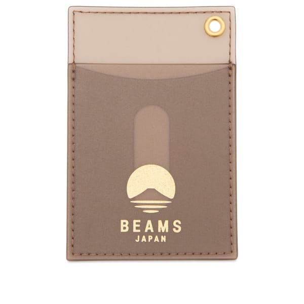 

Футляр для карт с логотипом Beams Japan, коричневый