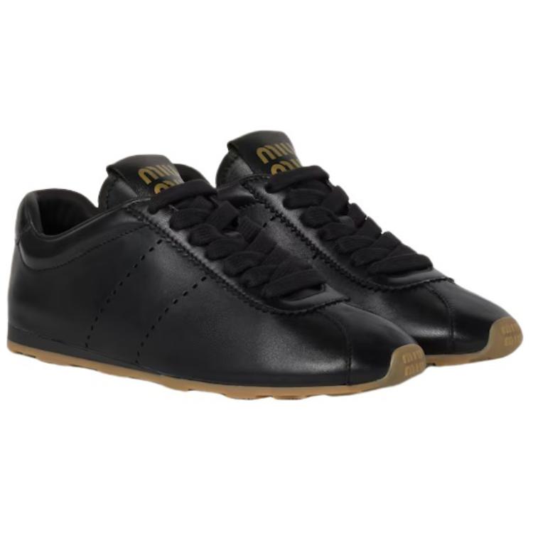 Повседневные туфли Plume Low Top женские черные MIU MIU — фото 3