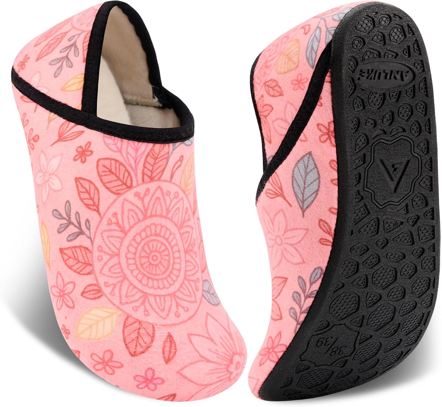 

Домашние тапочки ANLUKE для женщин и мужчин с резиновой подошвой, мягкие и легкие, для дома и улицы, розовый