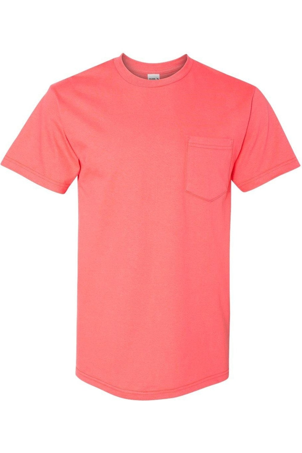 

Футболка с карманом Gildan Hammer, цвет coral silk