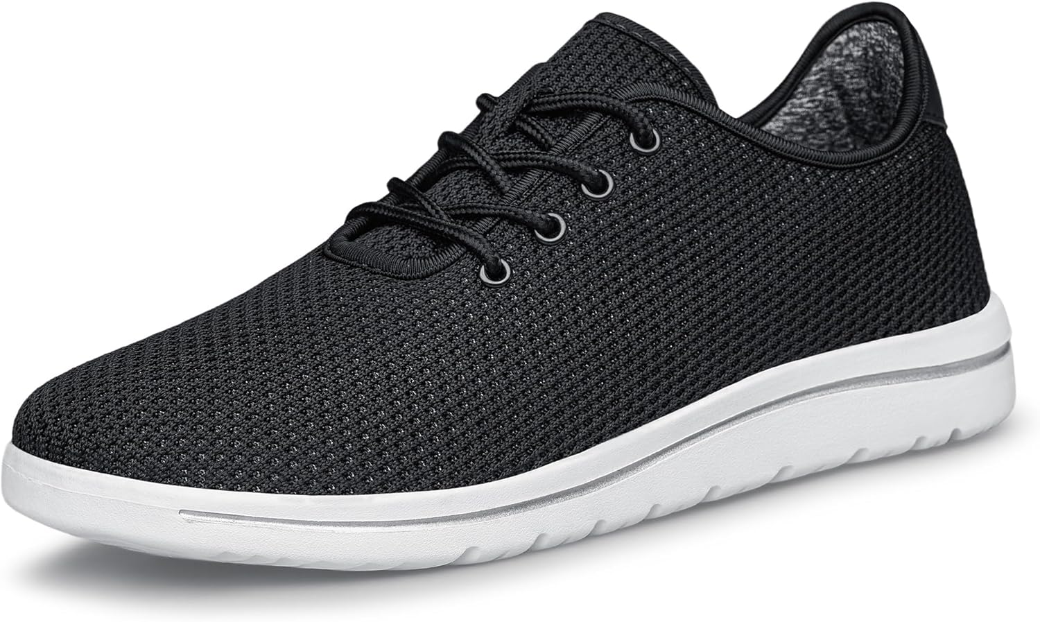 

Мужские прогулочные туфли слипоны, повседневные кроссовки для тенниса с нескользящей подошвой, ультралегкие дышащие модные кроссовки Amansse, черный