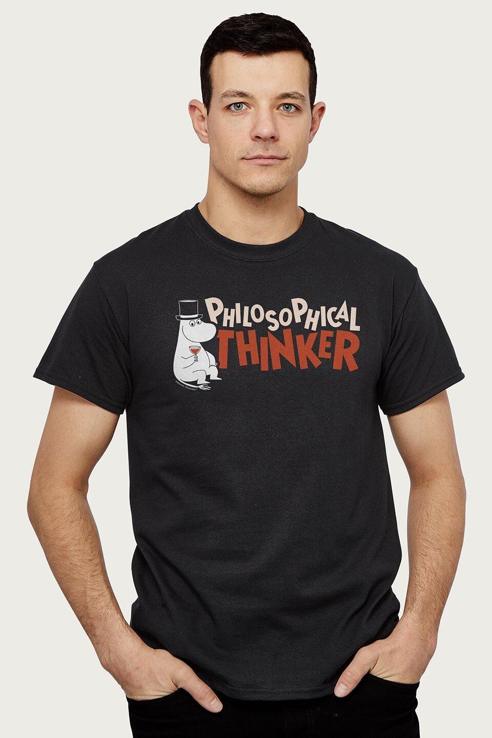 

Футболка «Муми-папа» «Пьющий философский мыслитель» на День отца Moomin, черный