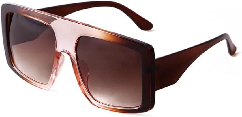 

Винтажные солнцезащитные очки большого размера для женщин, роскошные, модные, в стиле ретро, ​​розовые, с прозрачной оправой, солнцезащитные очки-щиток HVTVTLA, C5