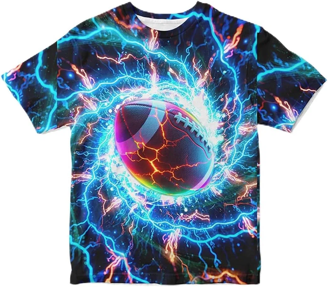 Футболка детская с рисунком Ldvjkx, Lightning Football