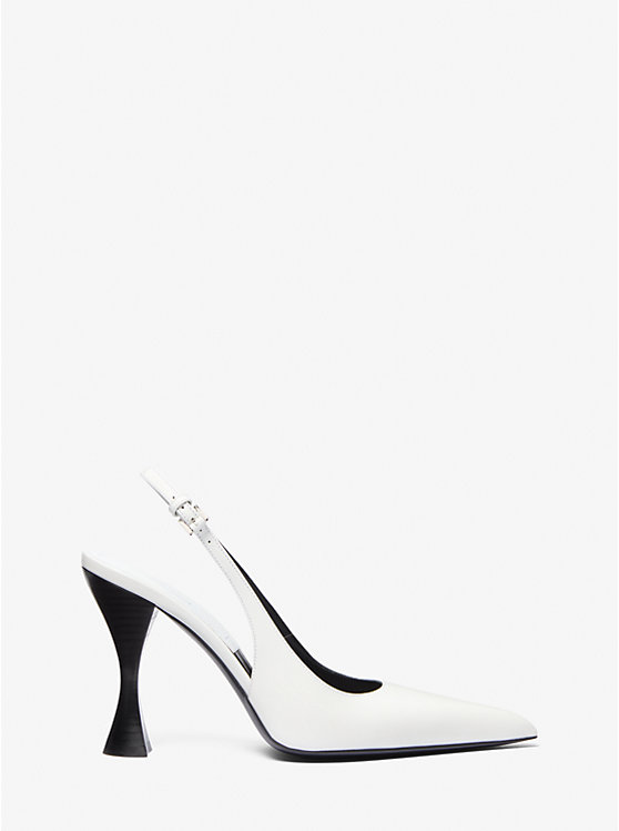 Туфли-Лодочки Isabella из кожи с открытой пяткой Michael Kors, белый — фото 2