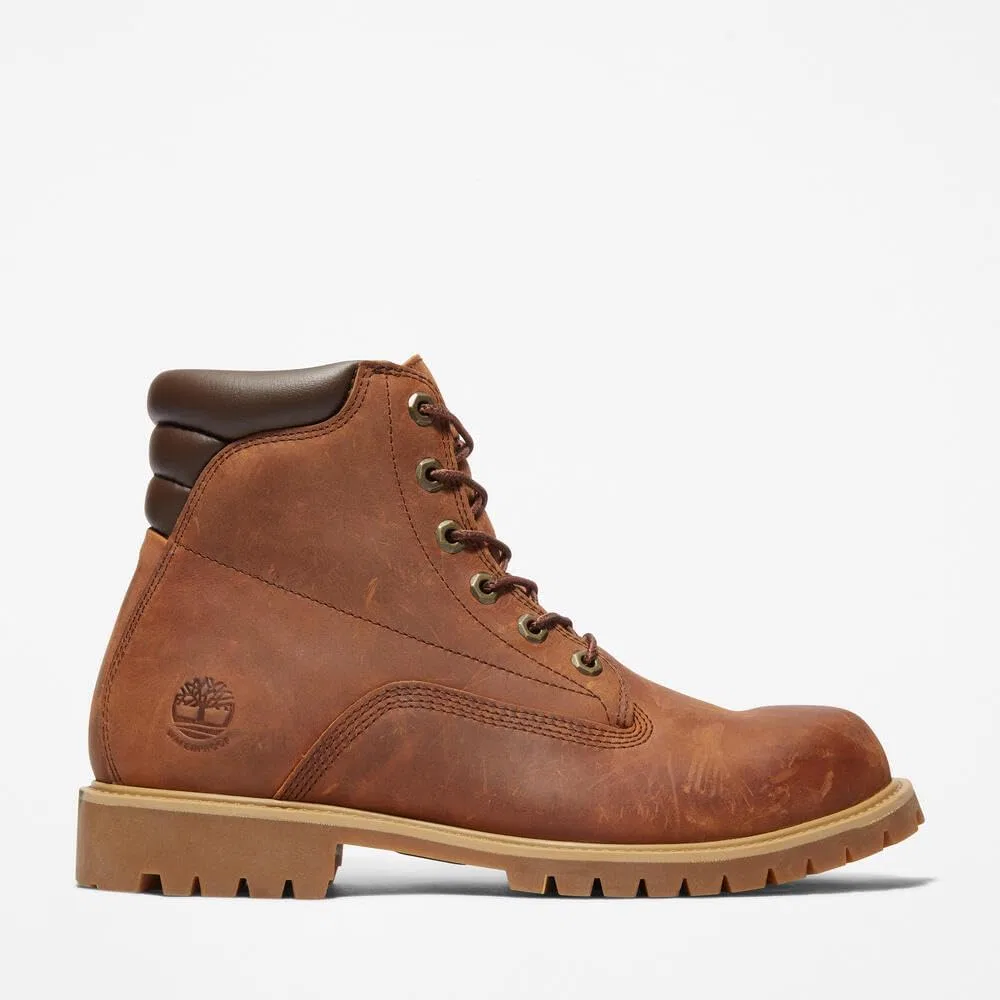 Мужские кожаные ботинки Timberland Alburn высотой 6 дюймов, Brown — фото 2