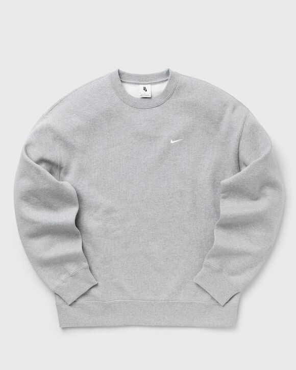 

Свитер Nike Solo Swoosh Fleece Crew, цвет dk grey heather/white