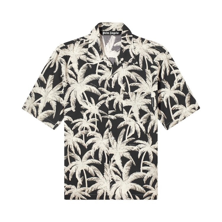 

Рубашка Palm Angels Palms All Over Shirt, черный