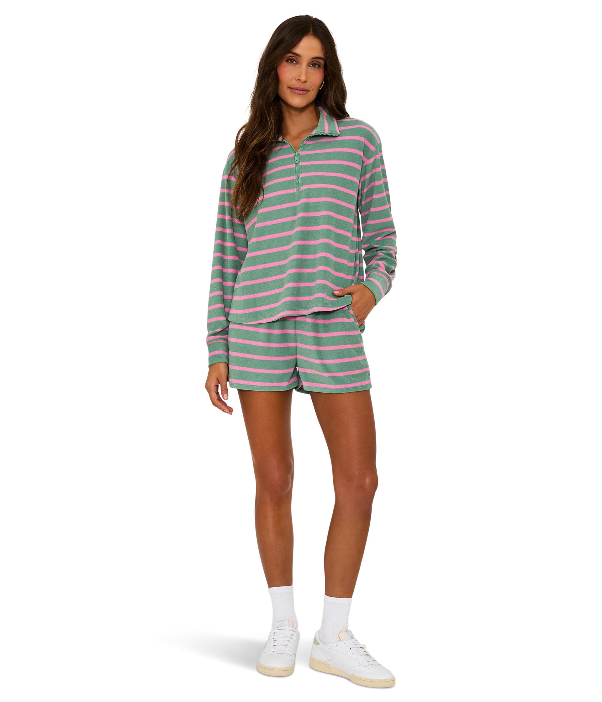 

Шорты Beach Riot Rayah Shorts, цвет Sage Bloom Stripe