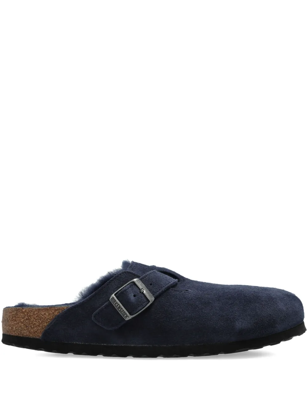 Сандалии Boston из замши с отделкой из овчины BIRKENSTOCK, синий