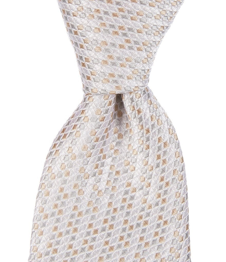 

Ted Baker London Dalton Mini-Print 3 1/4 Шелковый галстук, белый