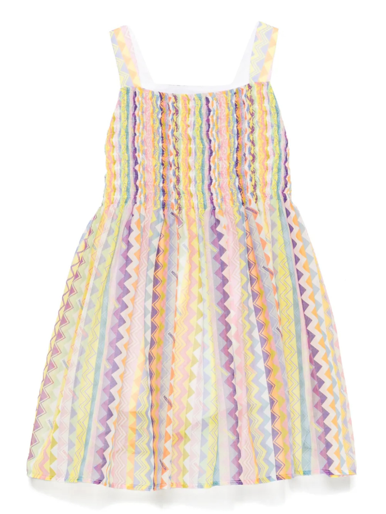 Платье с узором зигзаг Missoni Kids, желтый — фото 2
