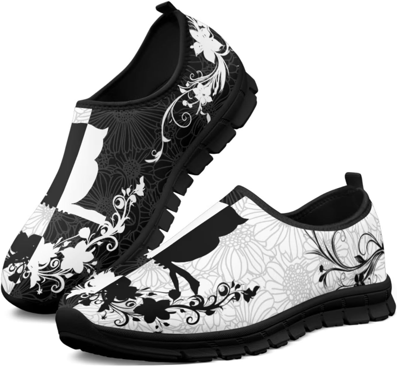 

Женские теннисные кроссовки Low Top лоферы Ходьба Кроссовки Comfort Travel Sport Shoes Ecaestolph, черный