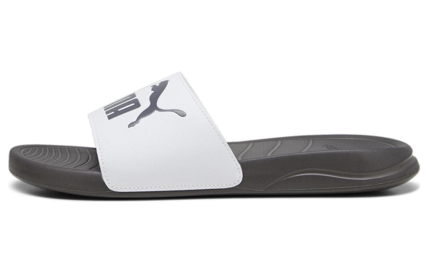 Шлепанцы серии Puma Popcat унисекс, White/Gray