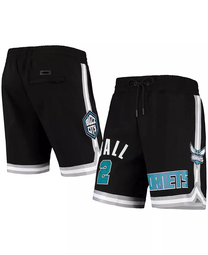 

Мужские шорты команды Charlotte Hornets с именем игрока LaMelo Ball, черные Pro Standard