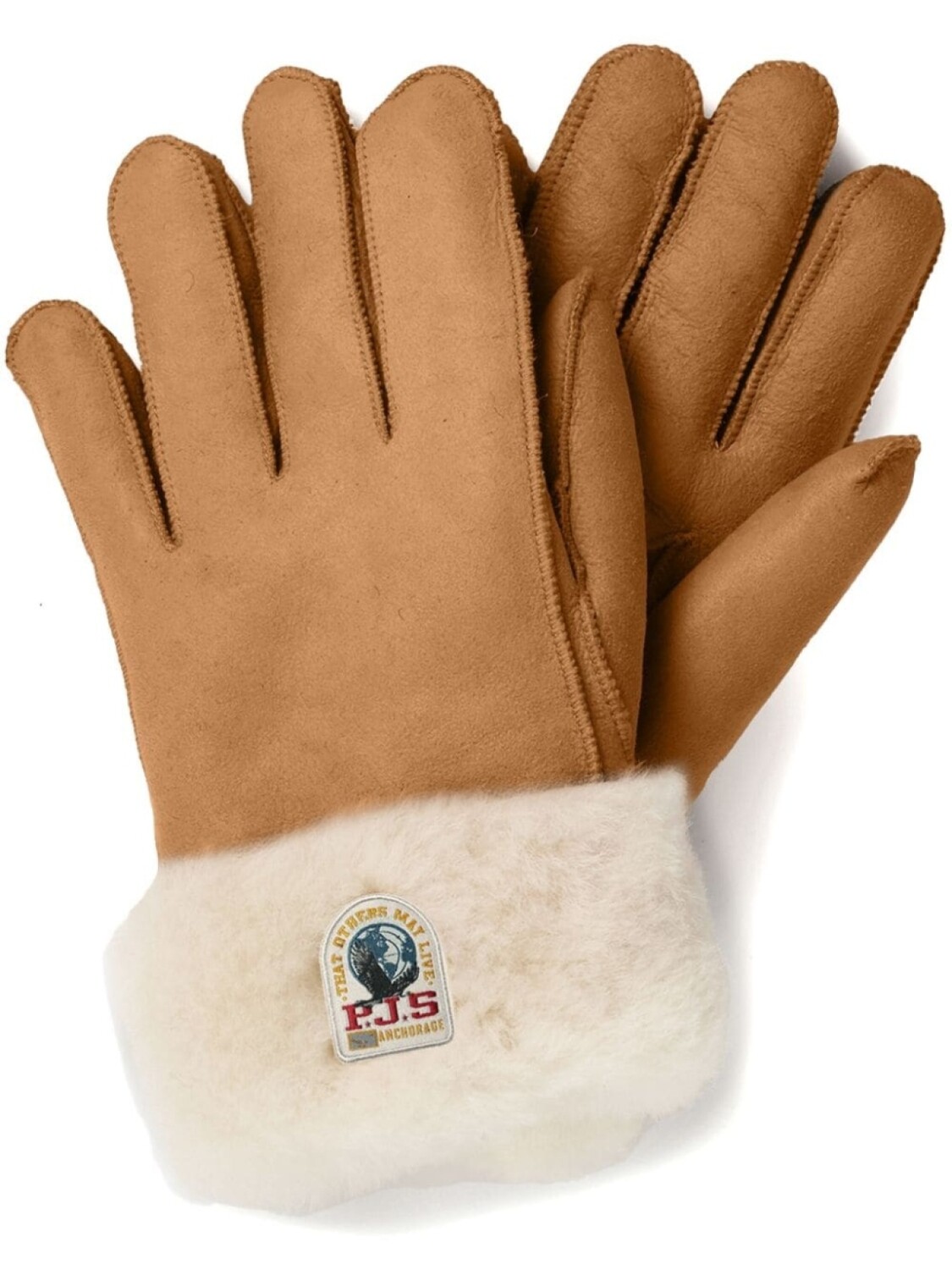 

Parajumpers перчатки из овчины с нашивкой-логотипом, коричневый