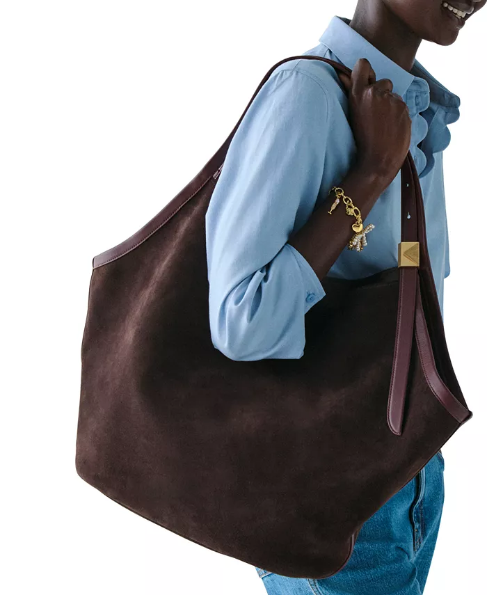 

Сумка-тоут Deco Extra Large Suede Tulip kate spade new york, коричневый