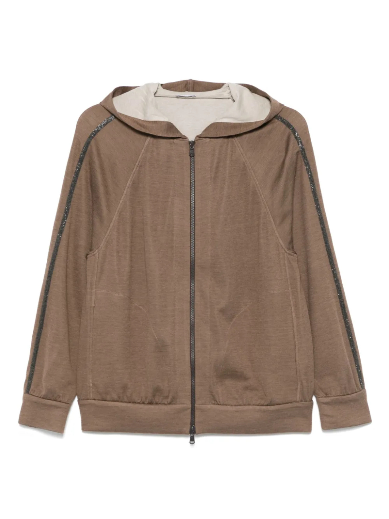 

Худи с декором Monili Brunello Cucinelli, коричневый