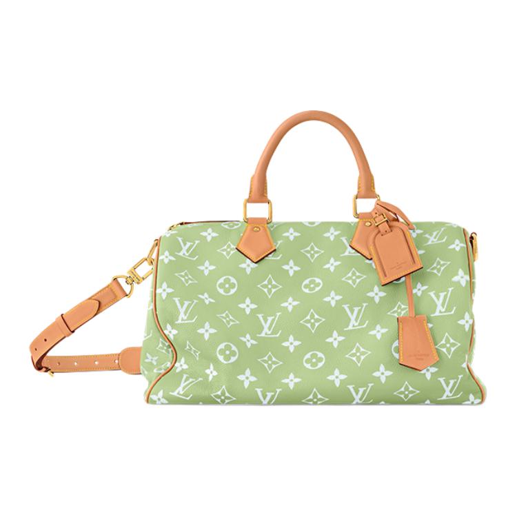 

LOUIS VUITTON Кожаная наплечная сумка через плечо мужская лайм