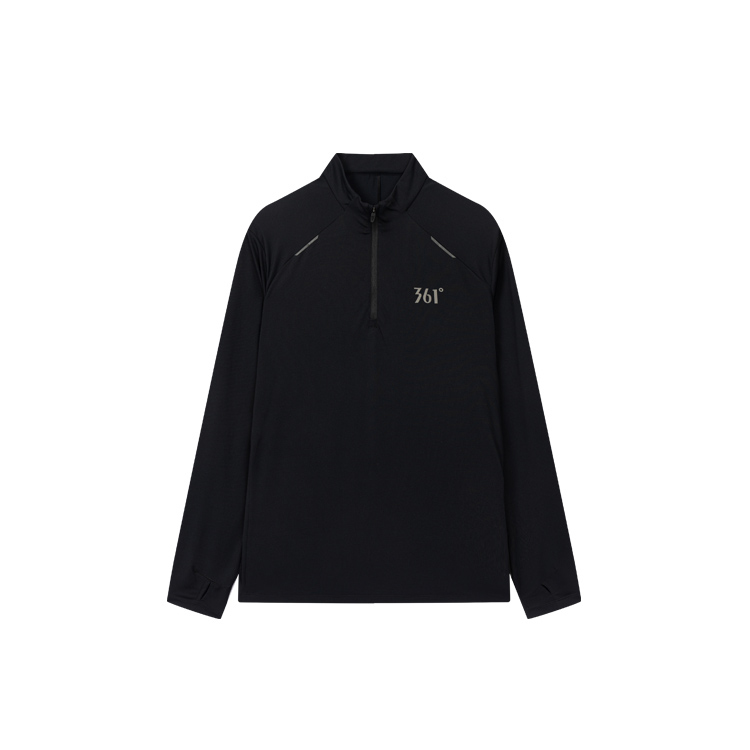 

361° Футболка мужская Super Black с воротником стойка умеренно прямого кроя