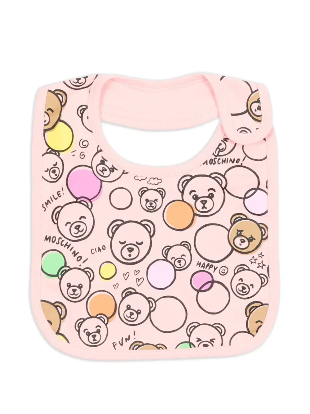 Комплект из трех нагрудников Teddy Bear Moschino Kids, розовый — фото 4